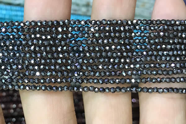 CTG1085 15.5 inches 2mm faceted round tiny hematite beads