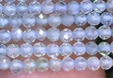 CTG1092 15.5 inches 2mm faceted round tiny quartz glass beads