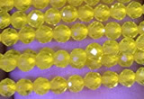 CTG1093 15.5 inches 2mm faceted round tiny quartz glass beads