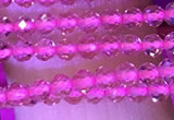 CTG1094 15.5 inches 2mm faceted round tiny quartz glass beads