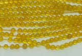 CTG111 15.5 inches 2mm round tiny yellow agate beads wholesale