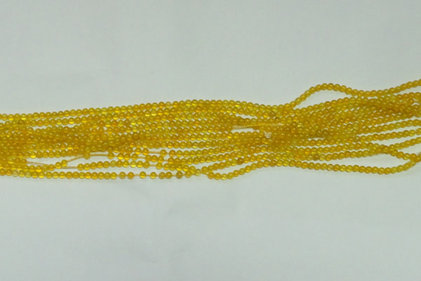 CTG111 15.5 inches 2mm round tiny yellow agate beads wholesale