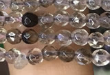 CTG1127 15.5 inches 3mm faceted round tiny smoky quartz beads