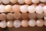 CTG1152 15.5 inches 3mm faceted round tiny pink aventurine beads