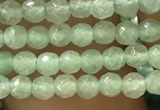 CTG1153 15.5 inches 3mm faceted round tiny green aventurine beads