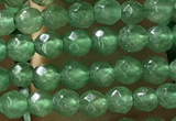 CTG1155 15.5 inches 3mm faceted round tiny green aventurine beads