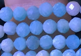 CTG1166 15.5 inches 3mm faceted round tiny amazonite beads