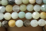 CTG1167 15.5 inches 3mm faceted round tiny amazonite beads