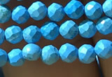 CTG1175 15.5 inches 3mm faceted round tiny turquoise beads