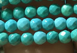 CTG1176 15.5 inches 3mm faceted round tiny turquoise beads