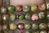 CTG1181 15.5 inches 3mm faceted round tiny unakite gemstone beads