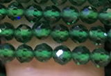 CTG1198 15.5 inches 3mm faceted round tiny quartz glass beads