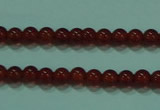 CTG12 15.5 inch 3mm round A grade tiny red agate beads wholesale