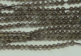 CTG120 15.5 inches 2mm round tiny smoky quartz beads wholesale