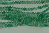 CTG122 15.5 inches 2mm round tiny green agate beads wholesale