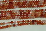 CTG123 15.5 inches 2mm round grade A tiny red agate beads wholesale