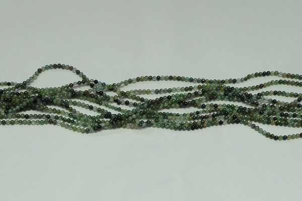 CTG126 15.5 inches 2mm round tiny moss agate beads wholesale