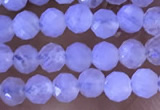 CTG1304 15.5 inches 3mm faceted round blue lace agate beads wholesale