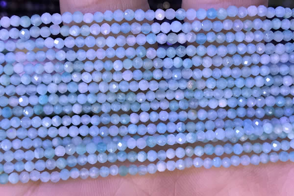 CTG1307 15.5 inches 2mm faceted round amazonite beads wholesale