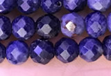 CTG1335 15.5 inches 4mm faceted round sapphire beads wholesale