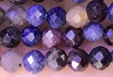 CTG1338 15.5 inches 4mm faceted round ruby & sapphire beads