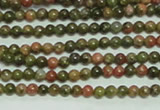 CTG134 15.5 inches 3mm round tiny unakite gemstone beads wholesale