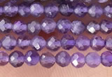 CTG1341 15.5 inches 2mm faceted round amethyst gemstone beads