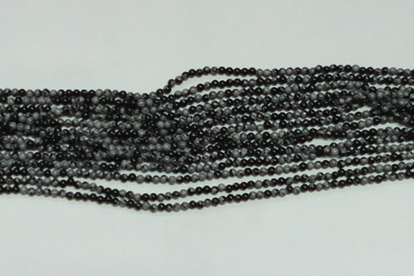 CTG136 15.5 inches 3mm round tiny snowflake obsidian beads wholesale