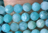 CTG1392 15.5 inches 3mm faceted round tiny amazonite beads