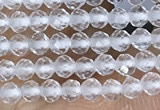 CTG1400 15.5 inches 2mm faceted round white crystal beads wholesale