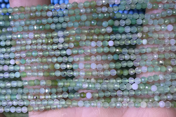 CTG1414 15.5 inches 2mm faceted round Australia chrysoprase beads