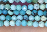 CTG1424 15.5 inches 2mm faceted round turquoise beads wholesale