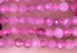 CTG1435 15.5 inches 2mm faceted round pink tourmaline beads