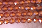 CTG1438 15.5 inches 2mm faceted round orange garnet beads wholesale