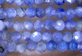 CTG1443 15.5 inches 2mm faceted round blue kyanite beads