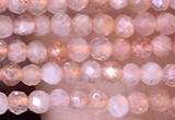 CTG1455 15.5 inches 2mm faceted round sunstone beads wholesale