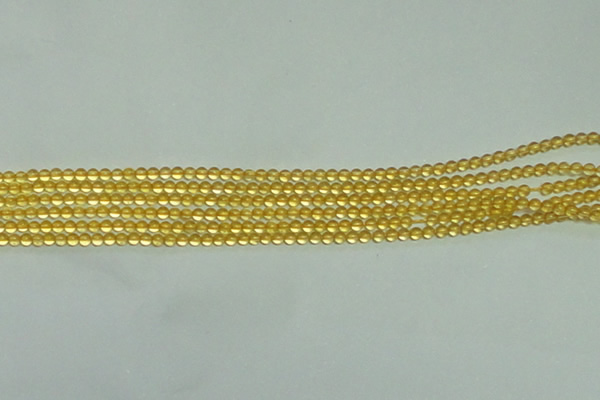 CTG146 15.5 inches 3mm round tiny citrine gemstone beads wholesale