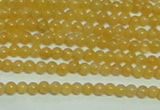 CTG148 15.5 inches 3mm round tiny yellow jade beads wholesale