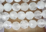 CTG1481 15.5 inches 3mm faceted round white moonstone beads