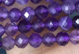 CTG1484 15.5 inches 3mm faceted round amethyst gemstone beads