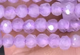 CTG1485 15.5 inches 3mm faceted round lavender amethyst beads