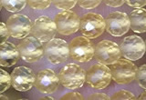 CTG1488 15.5 inches 3mm faceted round citrine gemstone beads