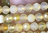 CTG1491 15.5 inches 3mm faceted round yellow opal beads wholesale