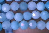 CTG1495 15.5 inches 3mm faceted round amazonite beads wholesale