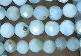 CTG1496 15.5 inches 3mm faceted round larimar gemstone beads