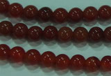 CTG15 15.5 inch 4mm round B grade tiny red agate beads wholesale