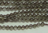 CTG150 15.5 inches 3mm round tiny smoky quartz beads wholesale