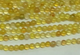 CTG151 15.5 inches 3mm round tiny yellow agate beads wholesale