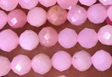 CTG1513 15.5 inches 3mm faceted round pink opal beads wholesale