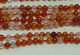 CTG153 15.5 inches 3mm round grade A tiny red agate beads wholesale